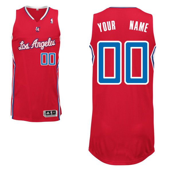 Men Los Angeles Clippers Red Custom Authentic NBA Jersey